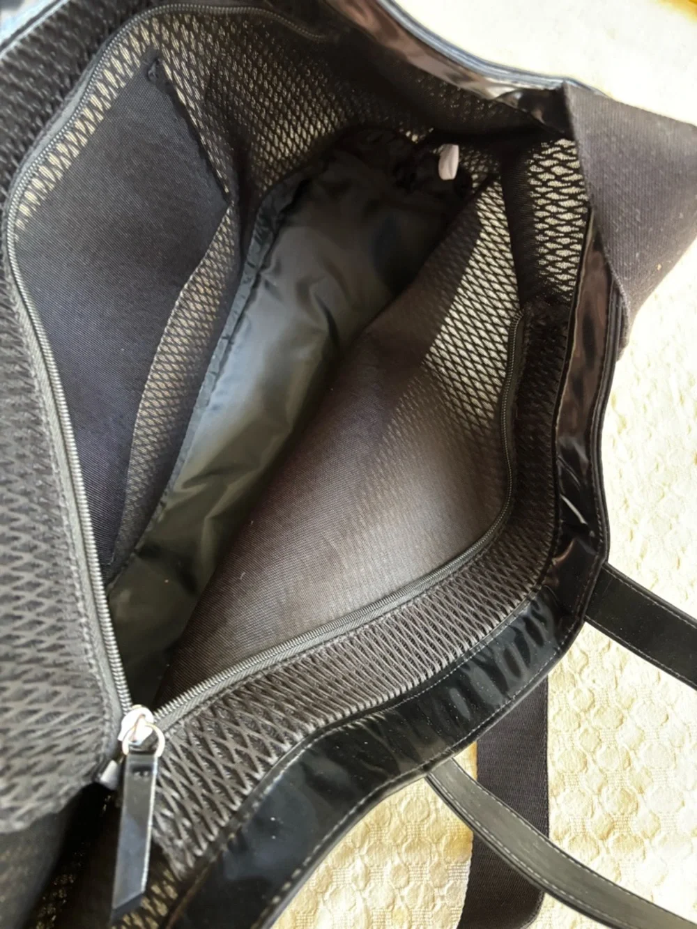 Victoria's Secret Black Mesh VSX Duffel Tote